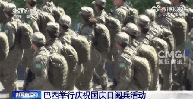 巴西阅兵现场画面来了