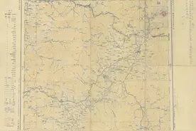 昭和七年（1932年）牡丹江海林宁安老地图，图题为《宁古塔》图片