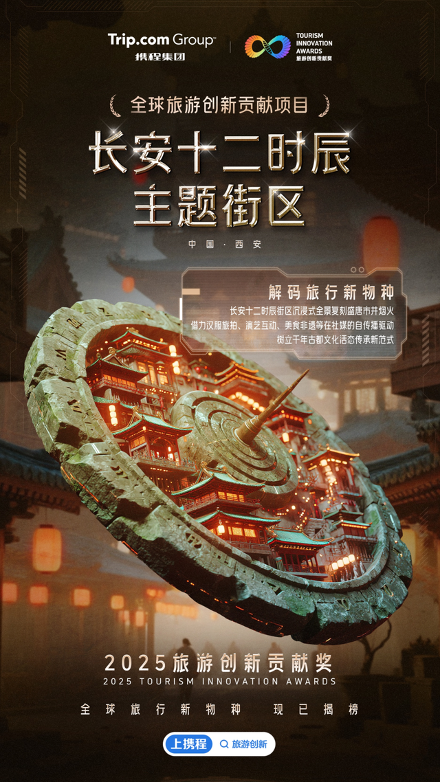 荣誉！陕西省唯一！长安十二时辰主题街区荣获“2025全球旅游创新贡献奖”