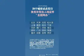 重磅新规：在中国补换出入境证件可全程网办！这20个城市开始实行图片