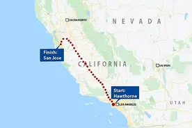 真·自驾游！一辆特斯拉自己从洛杉矶开了6个小时, 到了硅谷图片