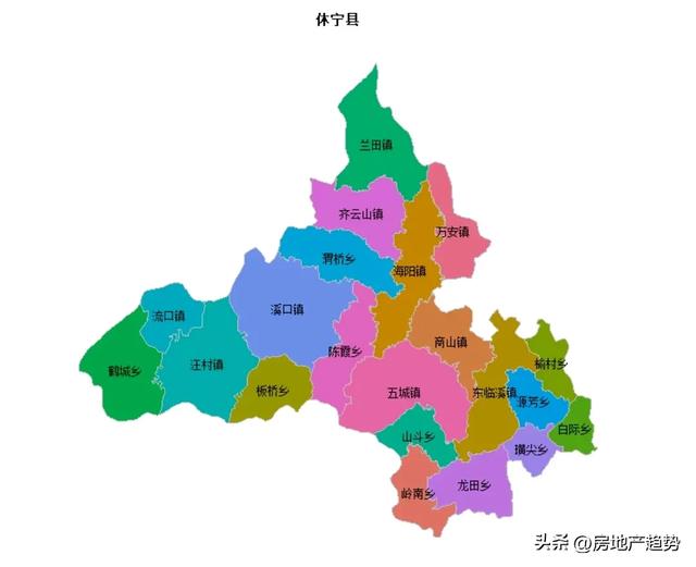 黄山市行政区划图