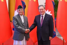 李强同尼泊尔总理奥利举行会谈图片