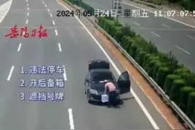 不要命的神操作！竟然高速上停车、遮挡号牌、倒车图片