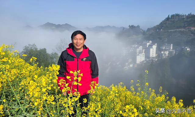 徽州春行：云漫花田，烟笼古村