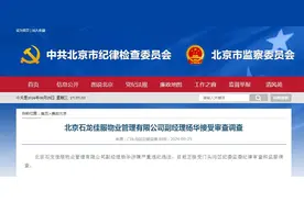 北京石龙佳服物业管理有限公司副经理杨华接受审查调查图片