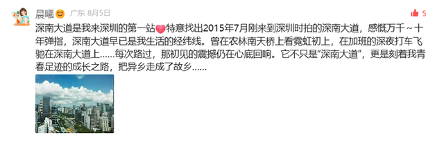 深圳人深情表白：“因为一条路，爱上一座城！”