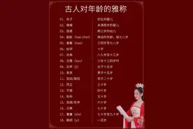 古人对各个年龄段的雅称图片