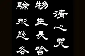 隶书：沐手敬录经文《清心咒》图片