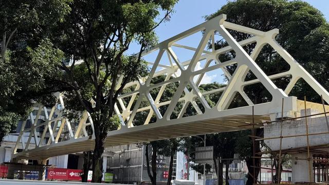 南宁闷声不响的搭建了一座人行天桥,住附近的人幸福了!