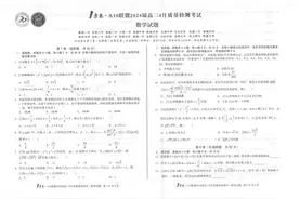 安徽省A10联盟2024届高三4月质量检测考试数学试题图片