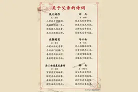 父亲节诗词49首！藏在古诗词里的“父爱”，感人至深！图片