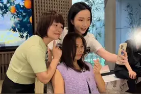 王若晰富婆日常来了： 又不动声色带两保姆去高级理发店做头发图片