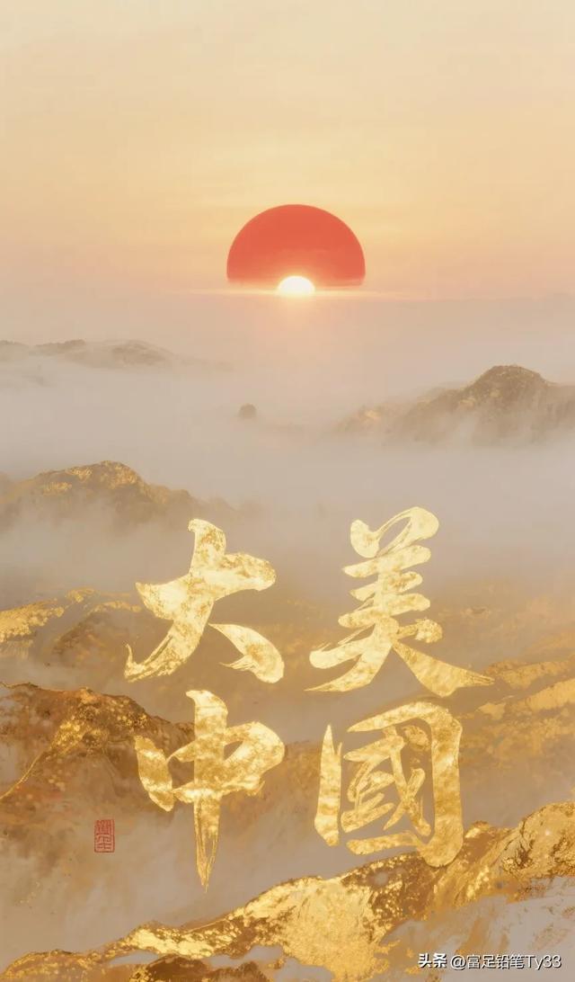 大美中国，山河壮丽如画，五岳巍峨，江河奔腾，尽显华夏磅礴风姿