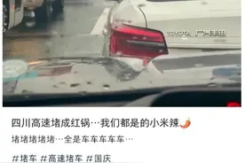 高速堵成“红锅”，网友：路上全是聪明人！有人崩溃：3公里开了40分钟！图片