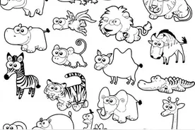 够你画10年了！2000个动物简笔画线稿，收藏备用图片