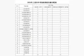 指标到校分配表来了！2025年三亚市中招考试指标到校录取工作方案发布→图片