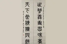 刘凤鸣篆书对联欣赏，写的太漂亮了！图片