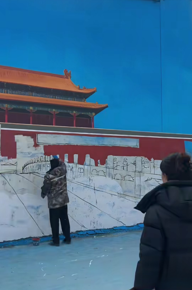 吴承言天坛大功告成！有多真？顺着台阶想走进大门头撞墙上那么真