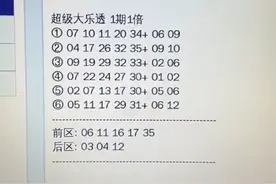 2025年首期开奖！大乐透第001期晒票：1111张单式机选出击头奖！图片