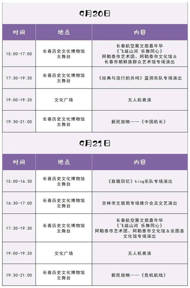 码住！9·20-9·21航空展文旅嘉年华，新民大街节目单