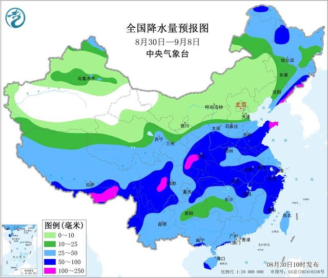 新一轮强降雨中心北抬！8月31日天气预报，大雨暴雨分布如下