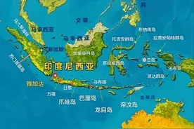 印尼的主要岛屿：加里曼丹岛、苏门答腊岛、伊里安岛、爪哇岛图片