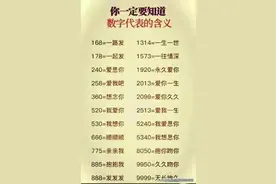 数字代表的含义，藏起来看看，别到时候不知道！图片