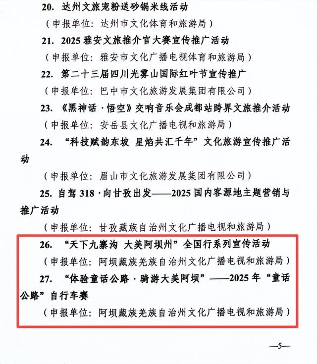 阿坝州2项入选！2025年国内文旅宣传推广典型案例！