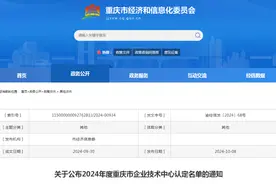 大渡口3家入选！2024年度重庆市企业技术中心认定名单出炉图片