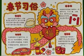 春节习俗手抄报图片