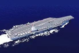 国外卫星发现004核航母开工铁证：模块化分段已上船台 4部弹射器图片