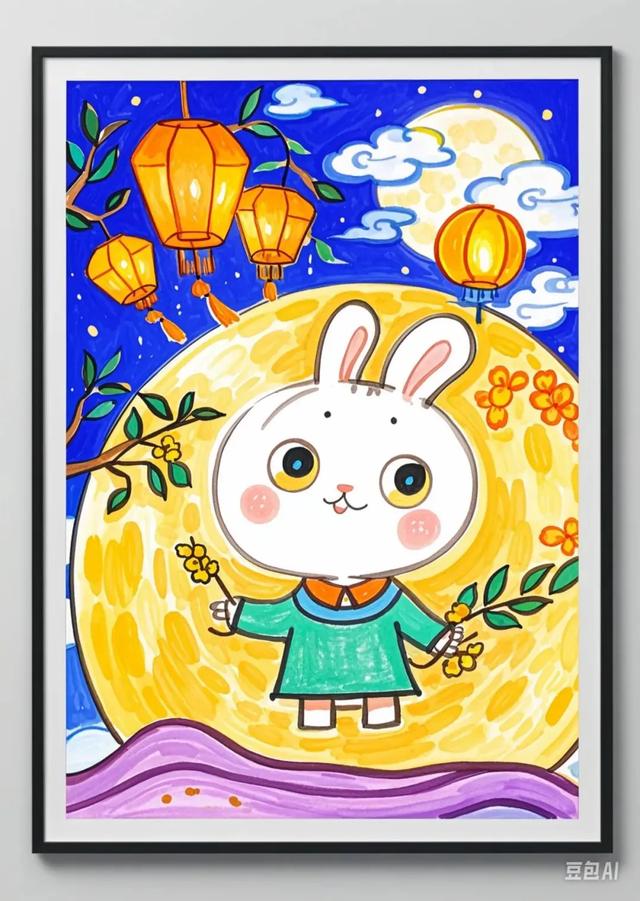 简笔画最全中秋节主题绘画＋绘画思路，张张创意满满！