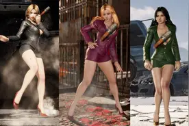 街机游戏穿热辣皮裙上场的女战士，打架时大腿能舒展开吗图片