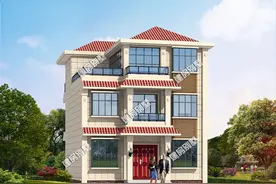 开间10米，自建房做三间不紧凑，多阳台露台设计，太实用了图片