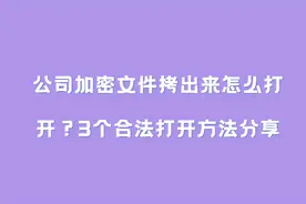 公司加密文件拷出来怎么打开？3个合法打开方法分享，照着做就行图片
