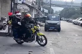 男子带妻子骑摩托车两千多公里返乡，当事人：“全程国道没有堵车，已连续4年骑摩托回家”图片