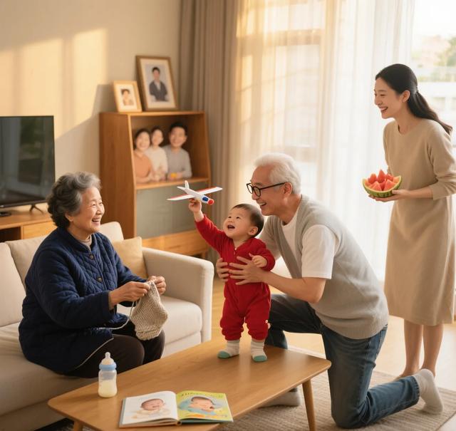 发现了没，凡是家里添了孙子，大部分老人都会发生以下变化