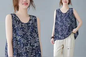 夏季绵绸背心裁剪图，很实用的款式，新手也可以做出来图片