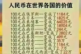 人民币在世界各国的价值，看完你就知道。在越南变成了35万。图片