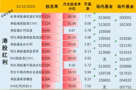 2025投资主线：股息率超过7%的港股红利指数与基金大全（含列表）图片