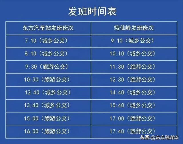 上新！东方新增4个旅游公交班次，可直达瑰宝园、娥仙岭景区→