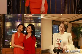 赵若虹过46岁生日，和平饭店摆宴席，杨蕾、杨乐两好闺蜜相伴图片