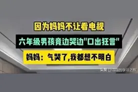 三观炸裂现场！儿子怒怼母亲：“不配当母亲？”只因没让看电视？图片
