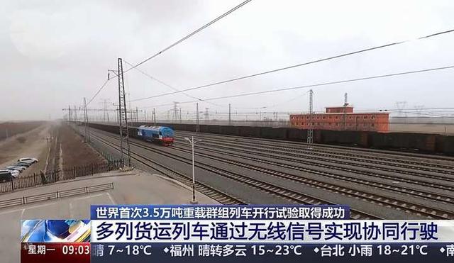 7列火车一起跑，可同步提速或刹车！全球首列3.5万吨群组列车开行