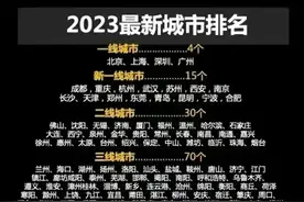 中国最新一二三四五线城市排名，图片