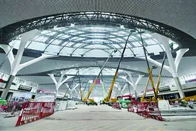 “黄葛参天”西部最大！ 重庆东站站房造型首次亮相，今年年底有望基本完成室内外装饰装修和机电安装施工图片