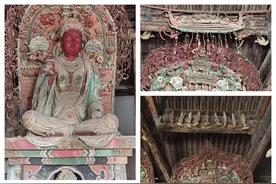 土堡古寺里隐藏多少珍品，定襄洪福寺，奇特的红脸文殊和仙乐飘飘图片
