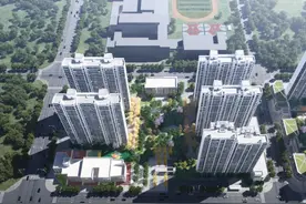 能源金贸区文教园安置房四期西地块5栋住宅提前半年主体封顶图片