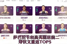 郑钦文世界排名重回第五位，将作为“头号种子”开启草地赛季，伦敦赛首个对手确定图片